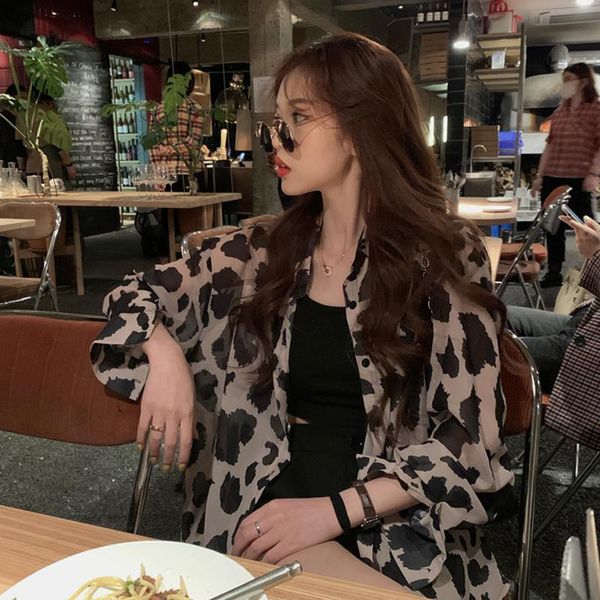 women's blouses & shirts 2021 spring women leopard female blouse long sleeve casual turn-down collar temperament loose, White
women's blouses & shirts 2021 spring women leopard female blouse long sleeve casual turn-down collar temperament loose, White