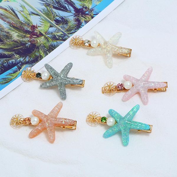 hair clips & barrettes 1pcs fashion resin starfish clip pearl hairpin barrette headwear accessories, Golden;silver
hair clips & barrettes 1pcs fashion resin starfish clip pearl hairpin barrette headwear accessories, Golden;silver