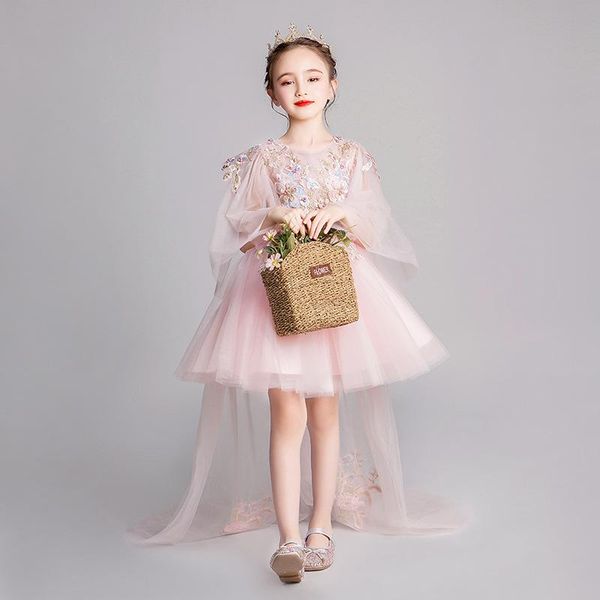 children's catwalk evening dress princess flower girl piano costume pink western style host ethnic clothing, Red
children's catwalk evening dress princess flower girl piano costume pink western style host ethnic clothing, Red