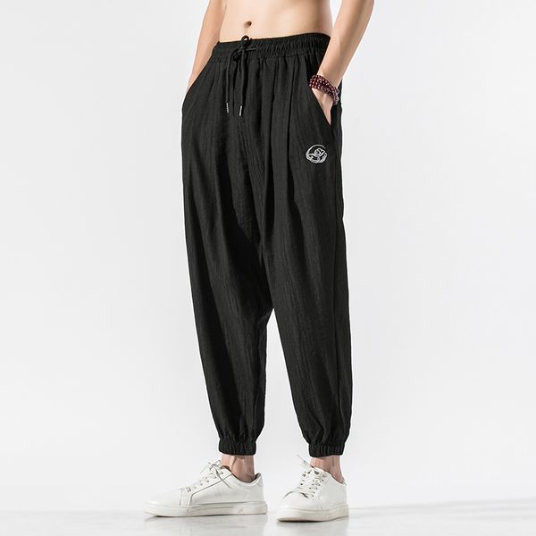 Drawstring Waist High Quality Linen Ankle Pants Plain Color Summer Streetwear Casual Harem Pants Men Plus Man Clothing XXXXXL, Black ankle pants
Drawstring Waist High Quality Linen Ankle Pants Plain Color Summer Streetwear Casual Harem Pants Men Plus Man Clothing XXXXXL, Black ankle pants