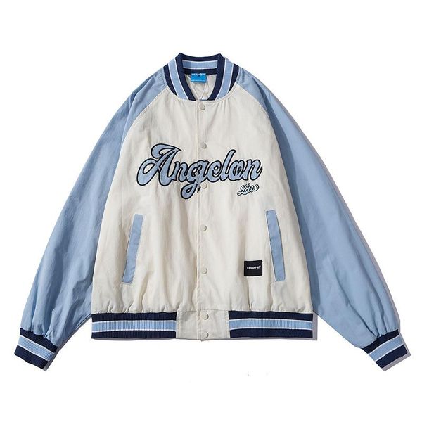 men's jackets 2021 american street blazer fashion embroidered letters retro loose couple casual baseball jacket with matching colors, Black;brown
men's jackets 2021 american street blazer fashion embroidered letters retro loose couple casual baseball jacket with matching colors, Black;brown