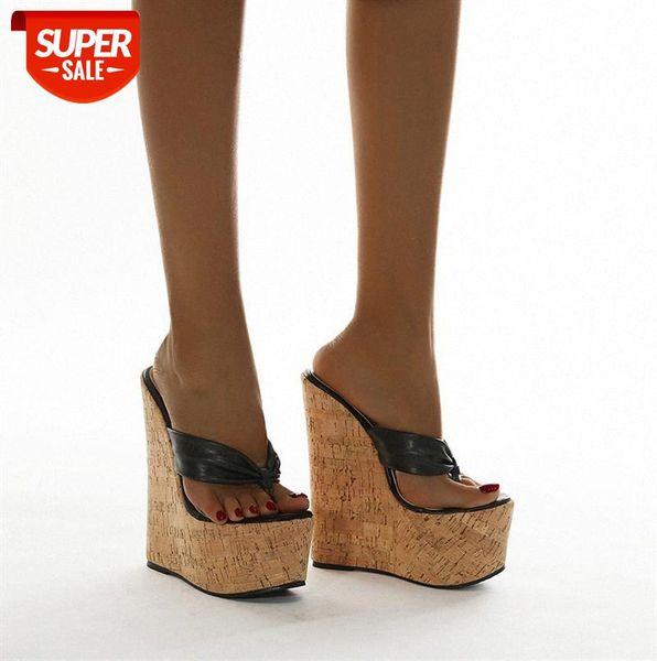 zi ling european and american style simple flip flops 16 cm high heel slippers plus size women's shoes #ht7a, Black
zi ling european and american style simple flip flops 16 cm high heel slippers plus size women's shoes #ht7a, Black