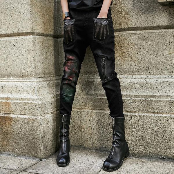 loose versatile personalized fashion brand small autumn and the foot casual pants, Black;white
loose versatile personalized fashion brand small autumn and the foot casual pants, Black;white