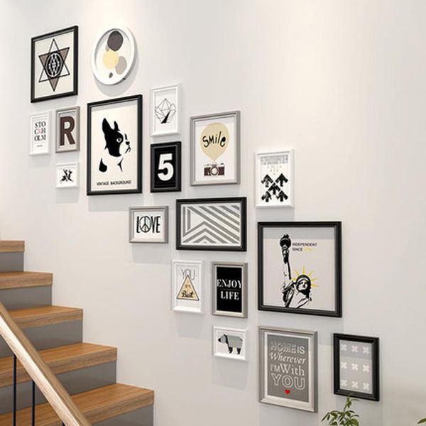 frames 18 pcs/set po frame wall 3 colors staircase corridor hanging paintings decor background diy solid wood picture combinat
frames 18 pcs/set po frame wall 3 colors staircase corridor hanging paintings decor background diy solid wood picture combinat