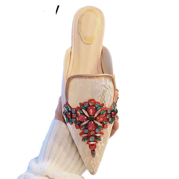 sandals pointed toe flipflops lazy mulles crystal flower decor shoes embroidery lace flat heel jewellery slippers outdoor loafers, Black
sandals pointed toe flipflops lazy mulles crystal flower decor shoes embroidery lace flat heel jewellery slippers outdoor loafers, Black