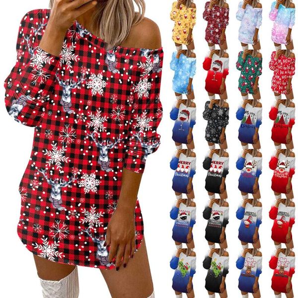 casual dresses women's merry christmas prints o-neck off-shoulder long sleeves sweatshirts dress loose clothing mini sweatshirt, Black;gray
casual dresses women's merry christmas prints o-neck off-shoulder long sleeves sweatshirts dress loose clothing mini sweatshirt, Black;gray