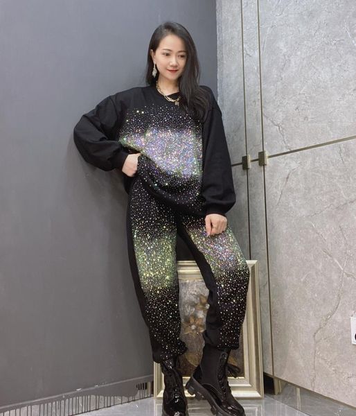 women's two piece pants black tracksuit women o-neck starry rhinestone oversized hoodies women+casual sweatpants two-piece sets 2021 au, White
women's two piece pants black tracksuit women o-neck starry rhinestone oversized hoodies women+casual sweatpants two-piece sets 2021 au, White