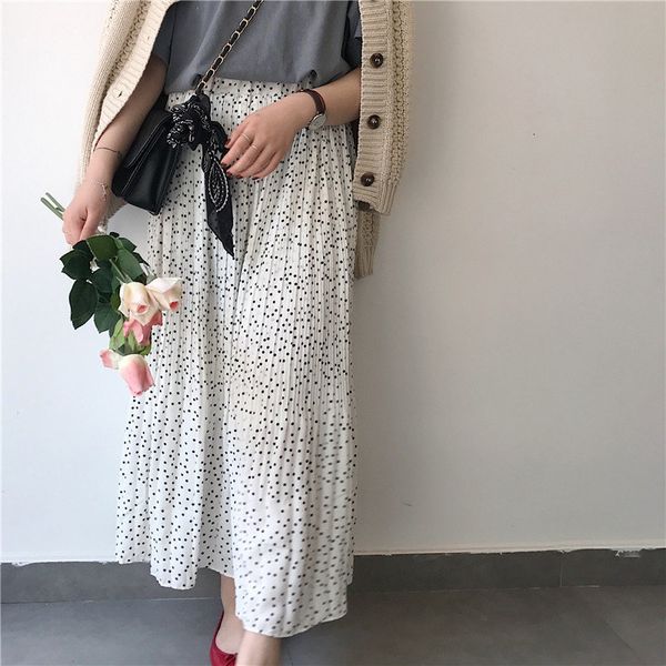 skirts streetwear quality polka dots sweet high waist slim elegant slender office lady a-line long skirts, Black
skirts streetwear quality polka dots sweet high waist slim elegant slender office lady a-line long skirts, Black
