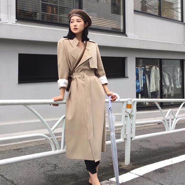 women's jackets 2021 spring autumn korean version large size windbreaker casual solid color medium long elegant thin coat female cc1527, Black;brown
women's jackets 2021 spring autumn korean version large size windbreaker casual solid color medium long elegant thin coat female cc1527, Black;brown