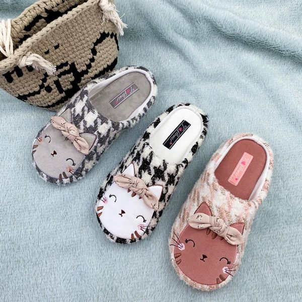 women winter cute animal cartoon home slippers cat shoes soft indoor bedroom fashion female, Black
women winter cute animal cartoon home slippers cat shoes soft indoor bedroom fashion female, Black