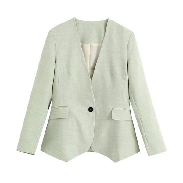 casual summer green za slim women blazer outwear elegant v-neck long sleeve single button jacket office lady blazers 210421, White;black
casual summer green za slim women blazer outwear elegant v-neck long sleeve single button jacket office lady blazers 210421, White;black