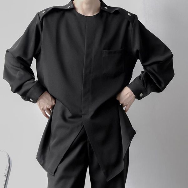 men's casual shirts 2021 autumn shirt men long sleeve loose vintage fashion man office trend streetwear, White;black
men's casual shirts 2021 autumn shirt men long sleeve loose vintage fashion man office trend streetwear, White;black