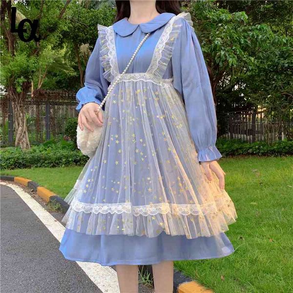 lolita dress women everyday clothing 2 set sweet cute soft girl blue big swing es kawaii girly 210519, Black;gray
lolita dress women everyday clothing 2 set sweet cute soft girl blue big swing es kawaii girly 210519, Black;gray