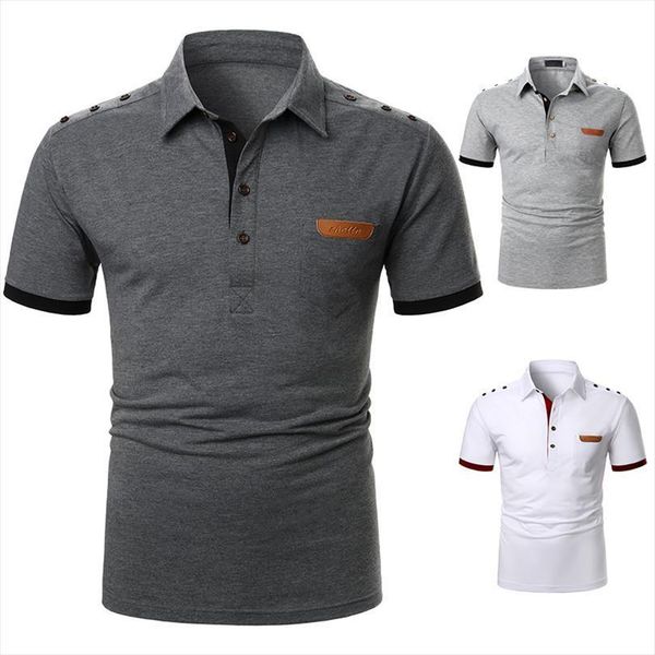 short sleeve fashion leather mens tee casual slim fit turn down basic summer streetwear top, White;black
short sleeve fashion leather mens tee casual slim fit turn down basic summer streetwear top, White;black