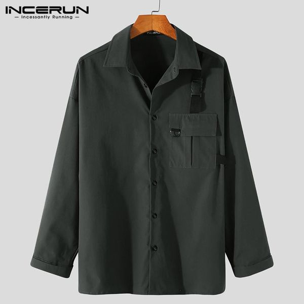 fashion cargo men shirts incerun long sleeve solid color blouse man turn down collar button camisa leisure pockets 5xl men's casual, White;black
fashion cargo men shirts incerun long sleeve solid color blouse man turn down collar button camisa leisure pockets 5xl men's casual, White;black