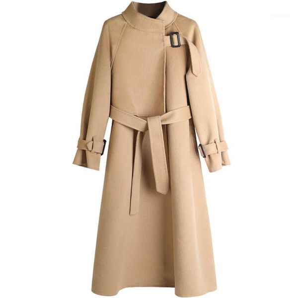 fashion stand-up collar double-sided cashmere mid-length style wide loose hand-stitched high-end jacket women b138 women's wool & blend, Black
fashion stand-up collar double-sided cashmere mid-length style wide loose hand-stitched high-end jacket women b138 women's wool & blend, Black
