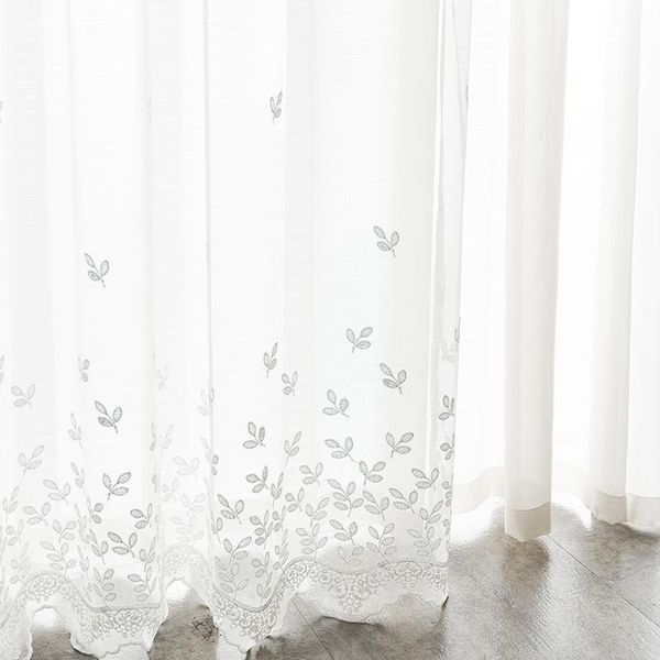 curtain & drapes manufacturer simple white embroidered yarn balcony living room bay window small leaves screen finished product
curtain & drapes manufacturer simple white embroidered yarn balcony living room bay window small leaves screen finished product