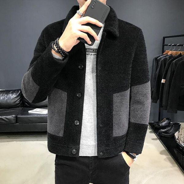 men's wool & blends classic stitching casual business trench coat men short jackets social overcoat windbreaker streetwear male clothin, Black 
men's wool & blends classic stitching casual business trench coat men short jackets social overcoat windbreaker streetwear male clothin, Black
