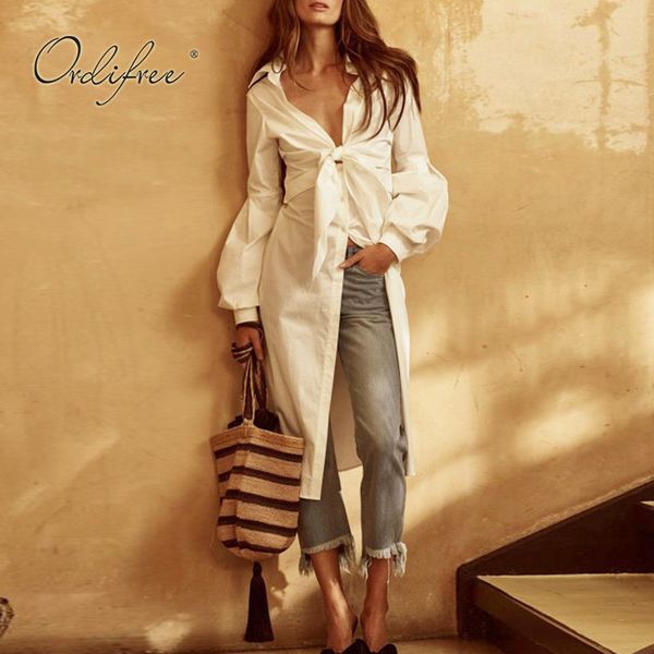 summer women white shirt long sleeve streetwear bow blouse chemise femme 210415
summer women white shirt long sleeve streetwear bow blouse chemise femme 210415