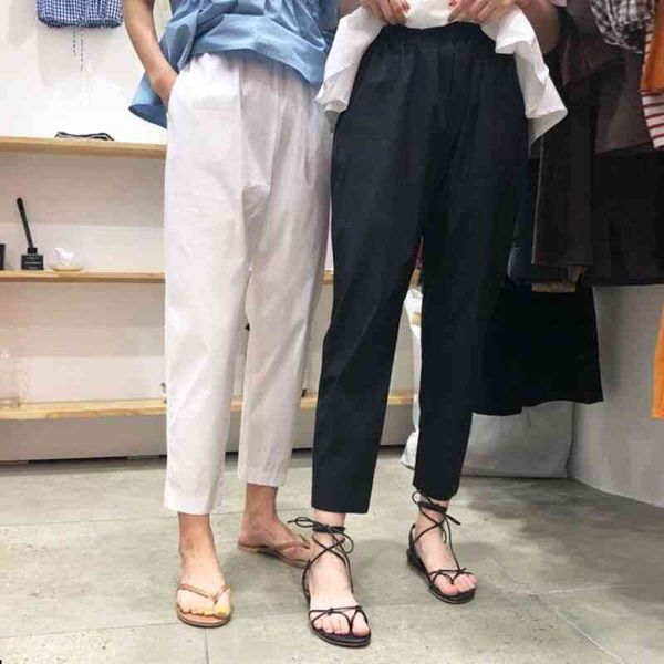 casual solid pencil woman harem pants fashion high waisted elastic waist design bottoms summer ankle-length loose trousers 210514, Black;white
casual solid pencil woman harem pants fashion high waisted elastic waist design bottoms summer ankle-length loose trousers 210514, Black;white