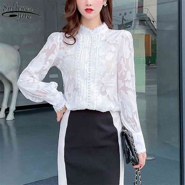 spring office lady lace blouse women long sleeve stand collar shirts fashion button plus size clothing 13053 210421, White
spring office lady lace blouse women long sleeve stand collar shirts fashion button plus size clothing 13053 210421, White