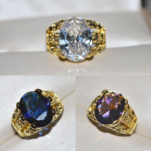 cluster rings colorful zircon ring of purple green white color for men engagement party hollow gold jewelry gift, Golden;silver
cluster rings colorful zircon ring of purple green white color for men engagement party hollow gold jewelry gift, Golden;silver