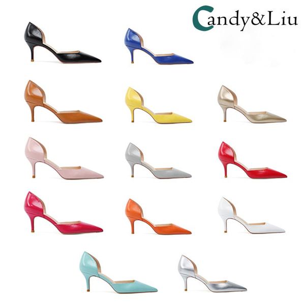 dress shoes female office sandals high heels women 2021 summer thin hollow leather 6cm brown mid-heeled pointed heeled pumps, Black
dress shoes female office sandals high heels women 2021 summer thin hollow leather 6cm brown mid-heeled pointed heeled pumps, Black