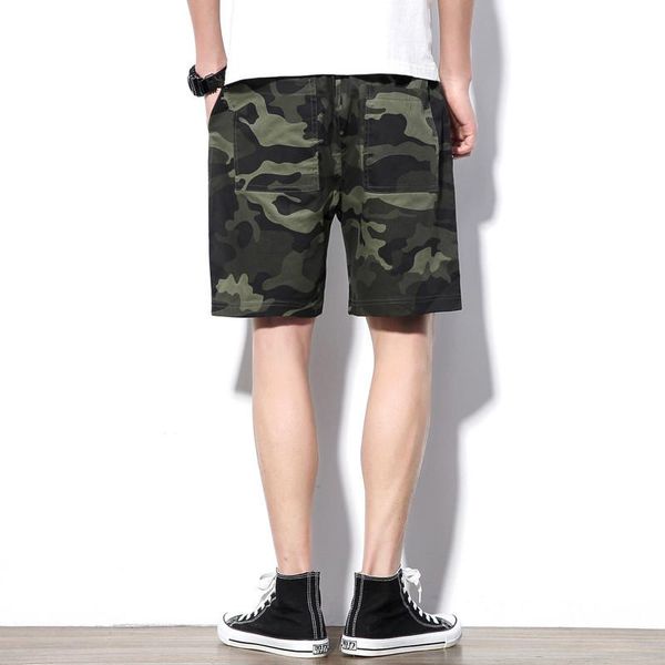 men's shorts summer camouflage casual 100% cotton half cargo pants drawstring loose tend slim bottom 5xl oversized, White;black
men's shorts summer camouflage casual 100% cotton half cargo pants drawstring loose tend slim bottom 5xl oversized, White;black