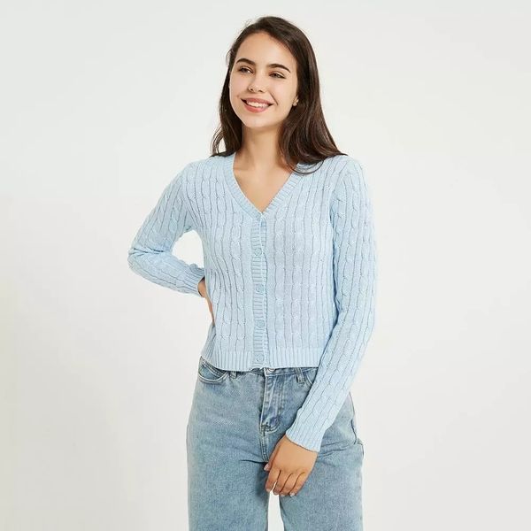 women's knits & tees female cardigan sweater fall 2021 casual base cleavage in v-color solid sleeve, White
women's knits & tees female cardigan sweater fall 2021 casual base cleavage in v-color solid sleeve, White