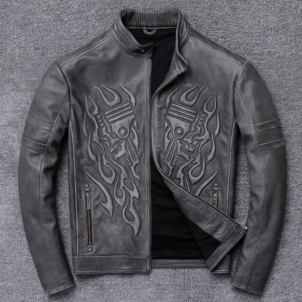 men's leather & faux 2021 autumn haining clothes first layer calf locomotive jacket fashion thin handsome coat, Black
men's leather & faux 2021 autumn haining clothes first layer calf locomotive jacket fashion thin handsome coat, Black