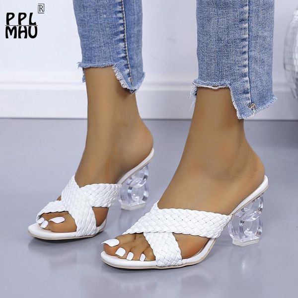 slippers white summer women square toe pu leather strange style sandals fashion flip flop open high heels crystal shoes, Black
slippers white summer women square toe pu leather strange style sandals fashion flip flop open high heels crystal shoes, Black