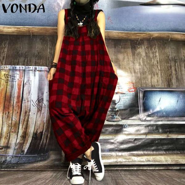 rompers womens jumpsuit 2021 summer vintage harem pants plaid printed playsuits casual loose sleeveless overalls plus size, Black;white
rompers womens jumpsuit 2021 summer vintage harem pants plaid printed playsuits casual loose sleeveless overalls plus size, Black;white