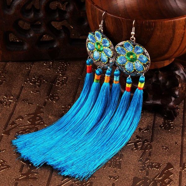 dangle & chandelier manual embroidered flower-like fashion earrings long tassel cotton and linen wholesale, Silver
dangle & chandelier manual embroidered flower-like fashion earrings long tassel cotton and linen wholesale, Silver