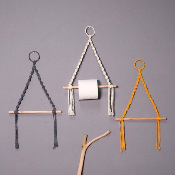 hooks & rails cotton rope curtain tiebacks and toilet paper dispenser - boho style home decor wall mount tissue roll storage holder
hooks & rails cotton rope curtain tiebacks and toilet paper dispenser - boho style home decor wall mount tissue roll storage holder