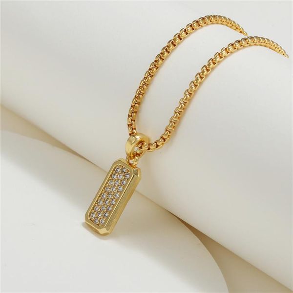 chokers hip hop cubic zircon rectangle pendant necklace for men 3 colors stainless steel box chain choker women jewelry, Golden;silver
chokers hip hop cubic zircon rectangle pendant necklace for men 3 colors stainless steel box chain choker women jewelry, Golden;silver