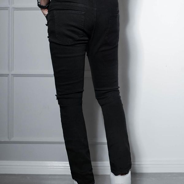 men's jeans european high street hip hop ripped slim pants black retro beggar large size small leg dgcx, Blue
men's jeans european high street hip hop ripped slim pants black retro beggar large size small leg dgcx, Blue