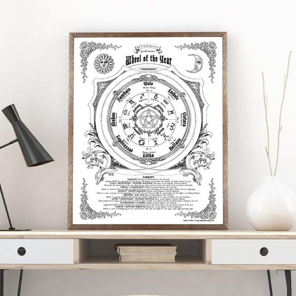paintings wheel of the year prints magic witchcraft book shadows wall deco canvas painting study vintage poster art picture retro
paintings wheel of the year prints magic witchcraft book shadows wall deco canvas painting study vintage poster art picture retro