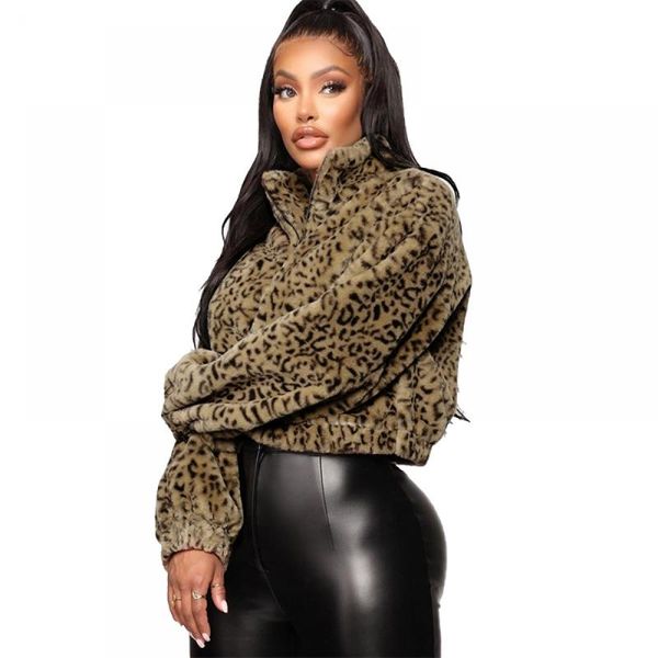 women's hoodies & sweatshirts leopard print wool long-sleeved sweatshirt winter warm street zipper half-high collar loose ladies bluza, Black
women's hoodies & sweatshirts leopard print wool long-sleeved sweatshirt winter warm street zipper half-high collar loose ladies bluza, Black