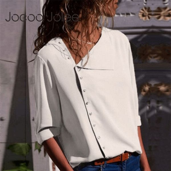 chiffon blouse fashion long sleeve women blouses and skew collar solid office shirt casual blusas chemise femme 210416, White
chiffon blouse fashion long sleeve women blouses and skew collar solid office shirt casual blusas chemise femme 210416, White