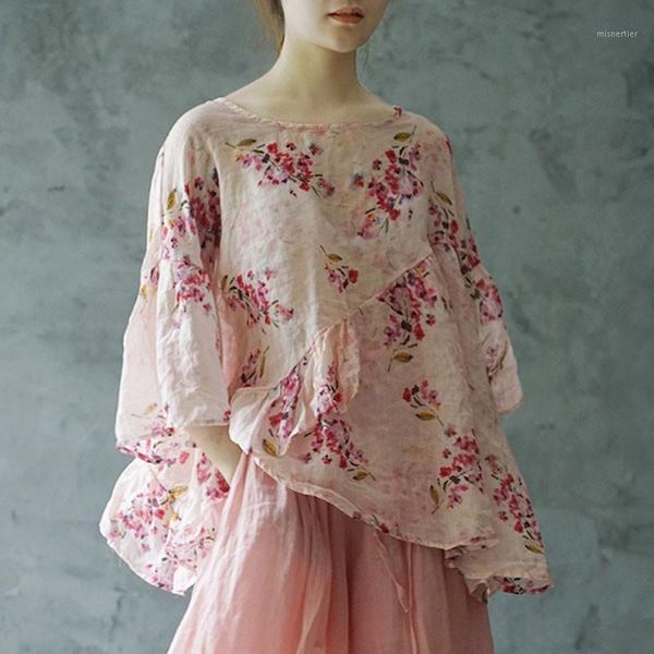 women's blouses & shirts johnature loose retro patchwork print o-neck half sleeve irregular shirt 2021 summer cotton linen comfortable, White
women's blouses & shirts johnature loose retro patchwork print o-neck half sleeve irregular shirt 2021 summer cotton linen comfortable, White