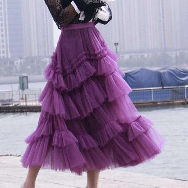 spring women elastic waist casual multi color pathwork cascading ruffles over knee loose mesh pleated skirt 16w358 210510, Black
spring women elastic waist casual multi color pathwork cascading ruffles over knee loose mesh pleated skirt 16w358 210510, Black