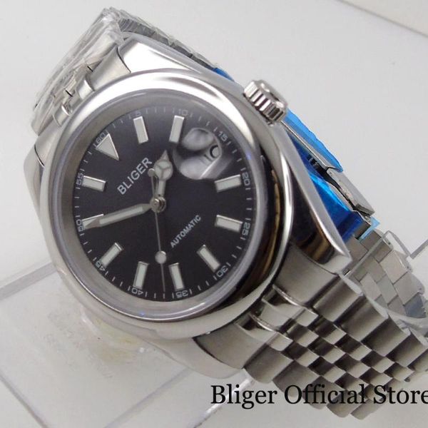 wristwatches bliger simple 36mm miyota 8215 men watch automatic wristwatch black dial jubilee bracelet luminous hand scre crown, Slivery;brown
wristwatches bliger simple 36mm miyota 8215 men watch automatic wristwatch black dial jubilee bracelet luminous hand scre crown, Slivery;brown