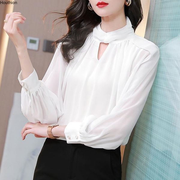 women's blouses & shirts long-sleeved blouse v-neck korean solid color chiffon plus size leisure comfortable casual summer, White
women's blouses & shirts long-sleeved blouse v-neck korean solid color chiffon plus size leisure comfortable casual summer, White