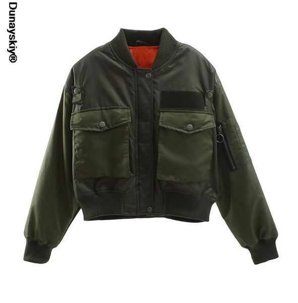 women's jackets autumn 2021 bomber jacket women army green warm zipper pockets winter coat female parkas femme chaqueta mujer, Black;brown
women's jackets autumn 2021 bomber jacket women army green warm zipper pockets winter coat female parkas femme chaqueta mujer, Black;brown