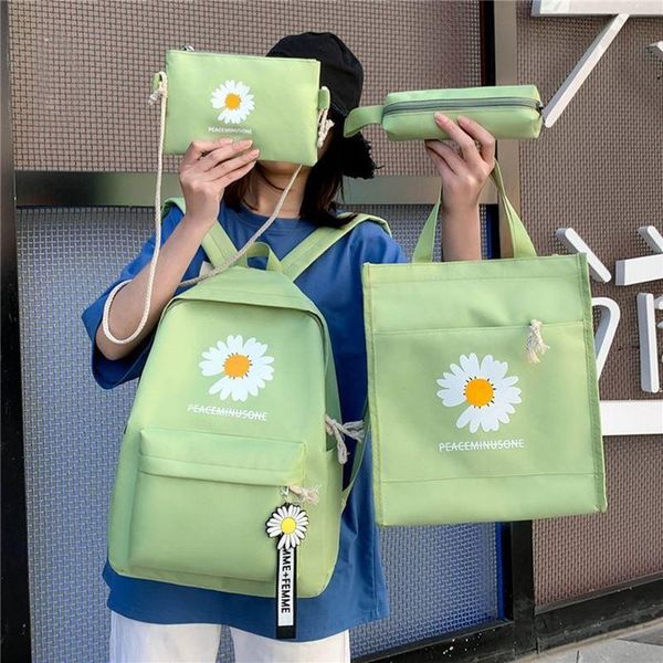 school bags 2021 student bag foreign trade four piece set double back versatile little daisy shoulder female gift
school bags 2021 student bag foreign trade four piece set double back versatile little daisy shoulder female gift