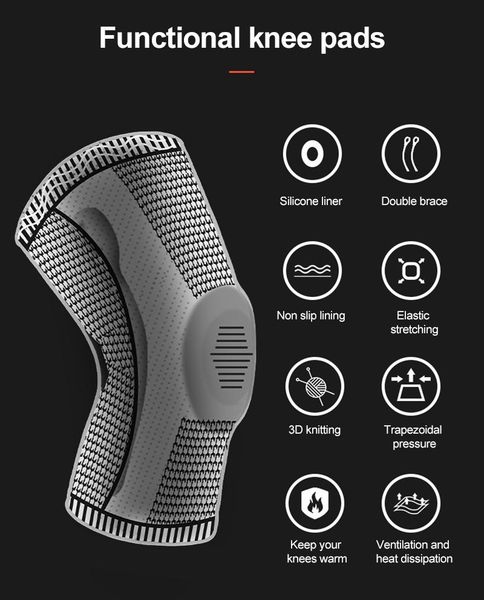 outdoor compression sports silicone spring breathable knee pads mountaineering running basketball cycling elbow &, Black;gray
outdoor compression sports silicone spring breathable knee pads mountaineering running basketball cycling elbow &, Black;gray