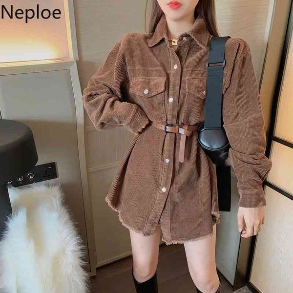 neploe corduroy vintage blouse women fashion lace up slim waist shirts solid color casual coat blusas mujer de moda 210422, White
neploe corduroy vintage blouse women fashion lace up slim waist shirts solid color casual coat blusas mujer de moda 210422, White