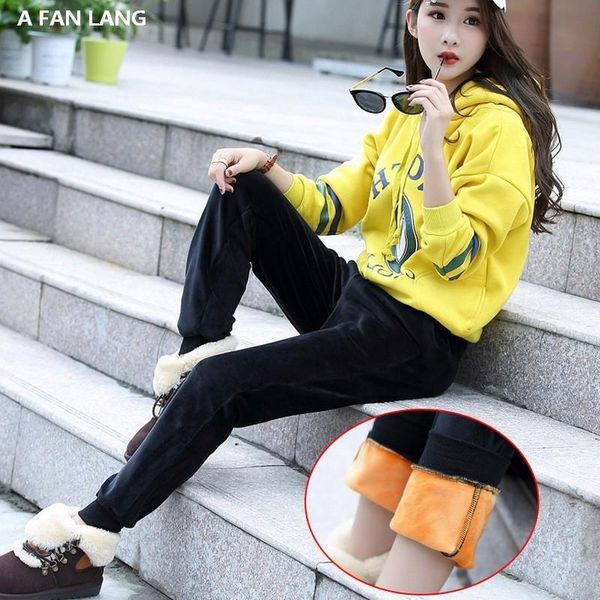 women's pants & capris a fan lang women winter casual thick velvet sweat harem running sports trousers streetwear warm for woman, Black;white
women's pants & capris a fan lang women winter casual thick velvet sweat harem running sports trousers streetwear warm for woman, Black;white