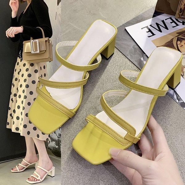 slippers cool for women wear out mid heel square head fashion summer fairy leisure high in 2021, Black
slippers cool for women wear out mid heel square head fashion summer fairy leisure high in 2021, Black