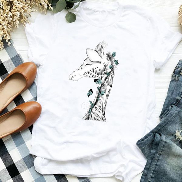 women's t-shirt women lady cartoon giraffe printing casual style trend cute t tee womens tshirt female shirt clothes graphic, White
women's t-shirt women lady cartoon giraffe printing casual style trend cute t tee womens tshirt female shirt clothes graphic, White
